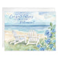 Retirement Greeting Card - Adirondack Chairs and Flowers - Mellow Monkey