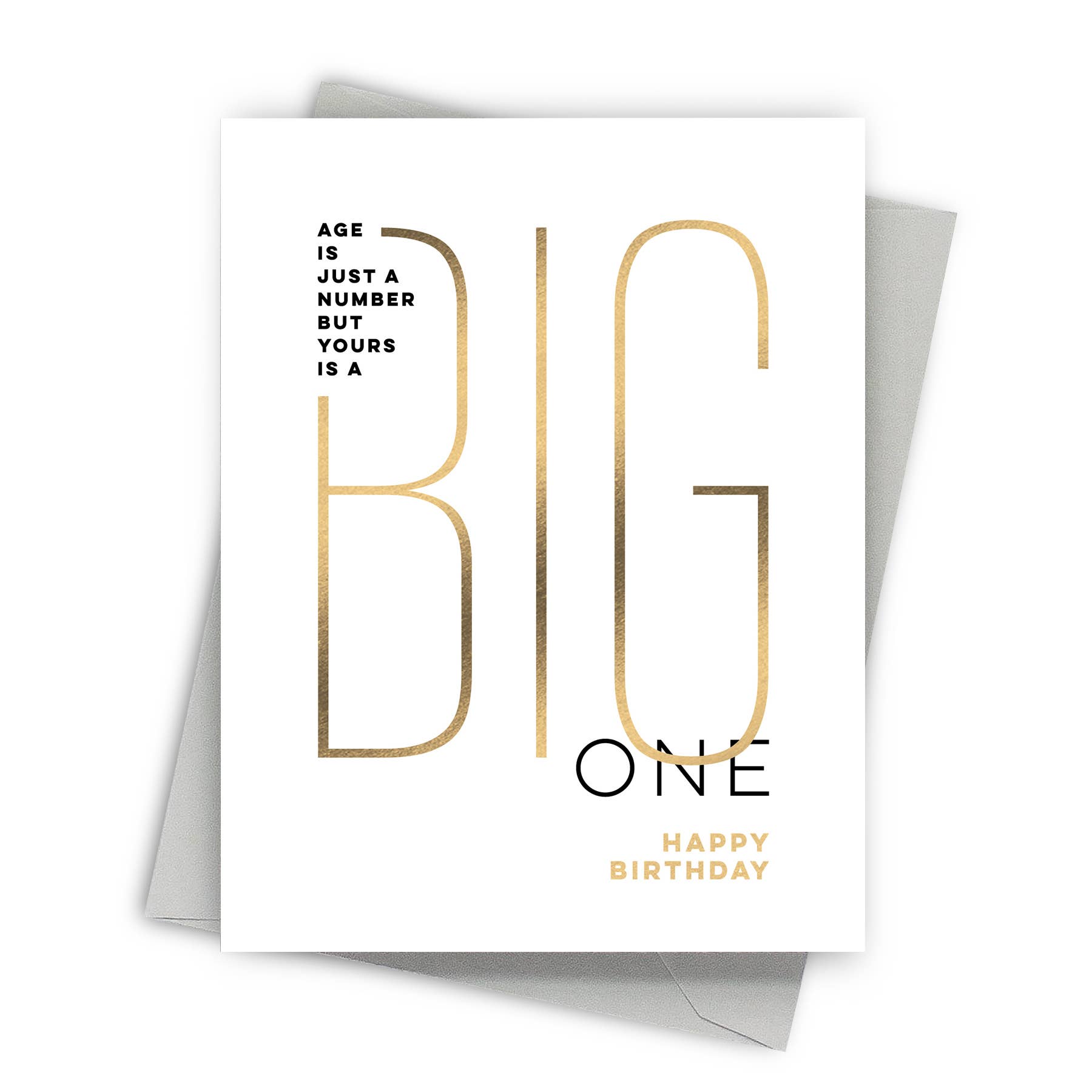 Big One Birthday Card – Modern Birthday Greeting Card - Mellow Monkey