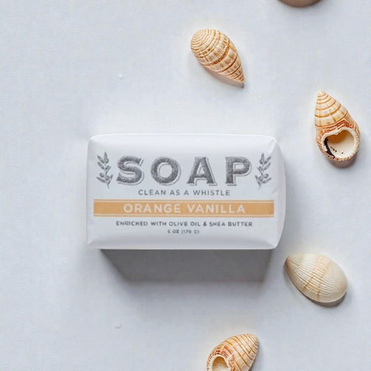 Orange Vanilla Scented Olive Oil & Shea Butter Milled Bar Soap