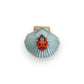 Resin Shell Shaped Magnet With Flora/Fauna Image - 4-in - Mellow Monkey