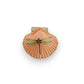 Resin Shell Shaped Magnet With Flora/Fauna Image - 4-in - Mellow Monkey
