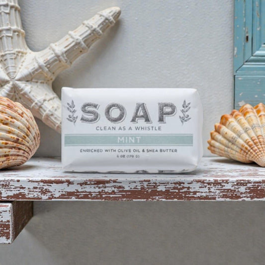 Mint Scented Olive Oil & Shea Butter Milled Bar Soap