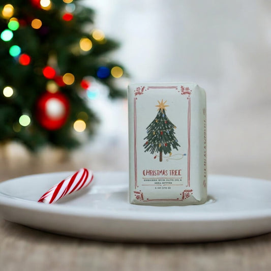 Christmas Tree Scented Bar Soap with Shea Butter - Mellow Monkey