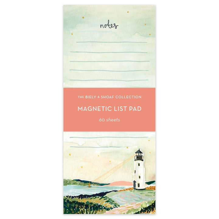 Lighthouse Scene Magnetic List Pad - 60 sheets - Mellow Monkey