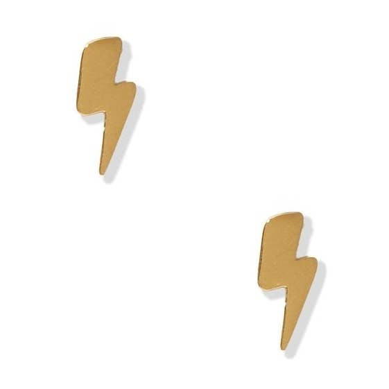 Screwback Stud Earrings - Lightening Bolt - Mellow Monkey