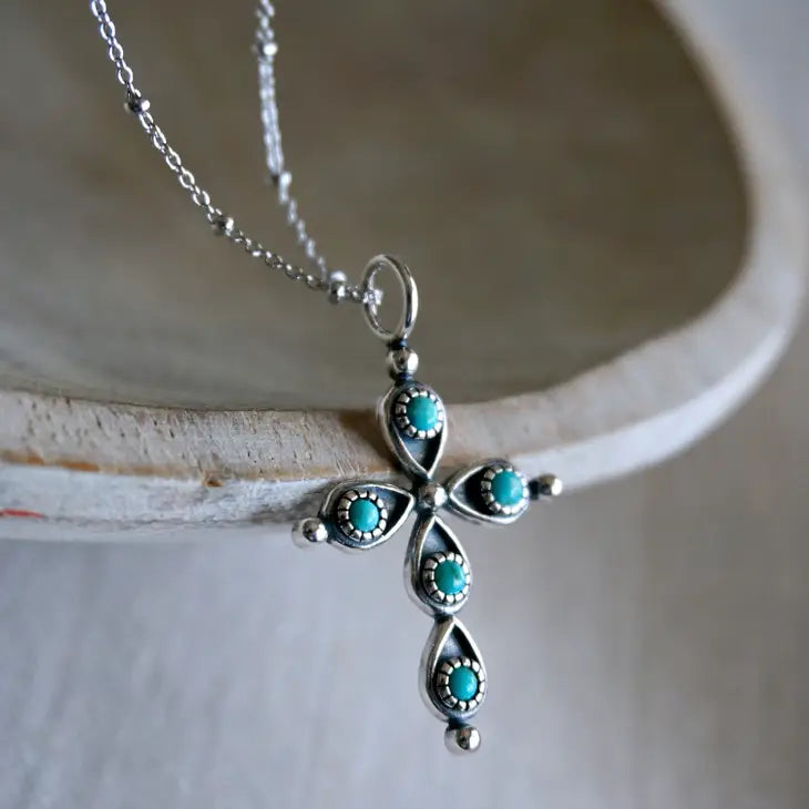 Giulia Turquoise Necklace - Sterling Silver - Mellow Monkey