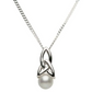 Celtic Trinity Silver Pearl Necklace - Mellow Monkey