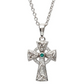 Celtic Trinity Knot Cross Adorned With Crystals - Mellow Monkey