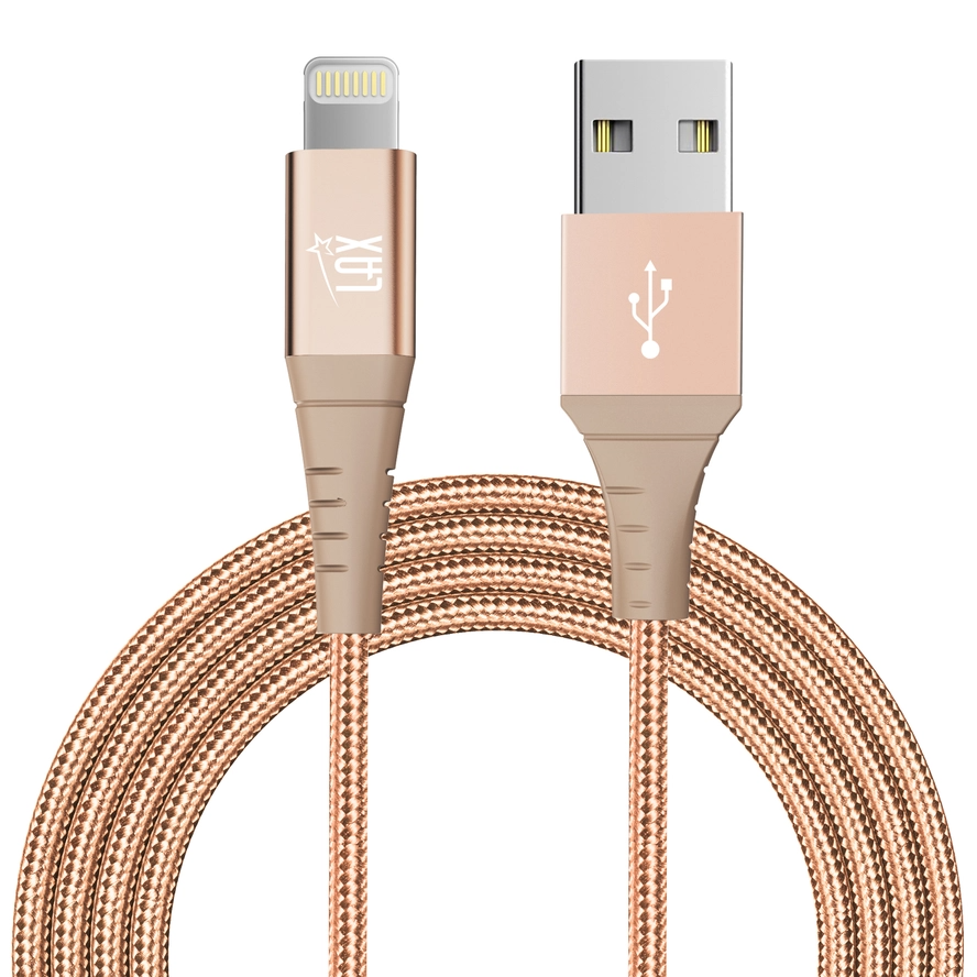 Apple Mfi Certified Lightning Cable 4-ft USB to Lightning - Copper - Mellow Monkey