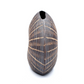 Diva Round - Handcrafted Porcelain Bud Vase - Taupe with Cream Lines - 4.7 x 2.4 x 4 in - Mellow Monkey
