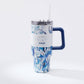 Azul Oysters 40-oz Insulated Tumbler - Kim Hovell Art - Mellow Monkey