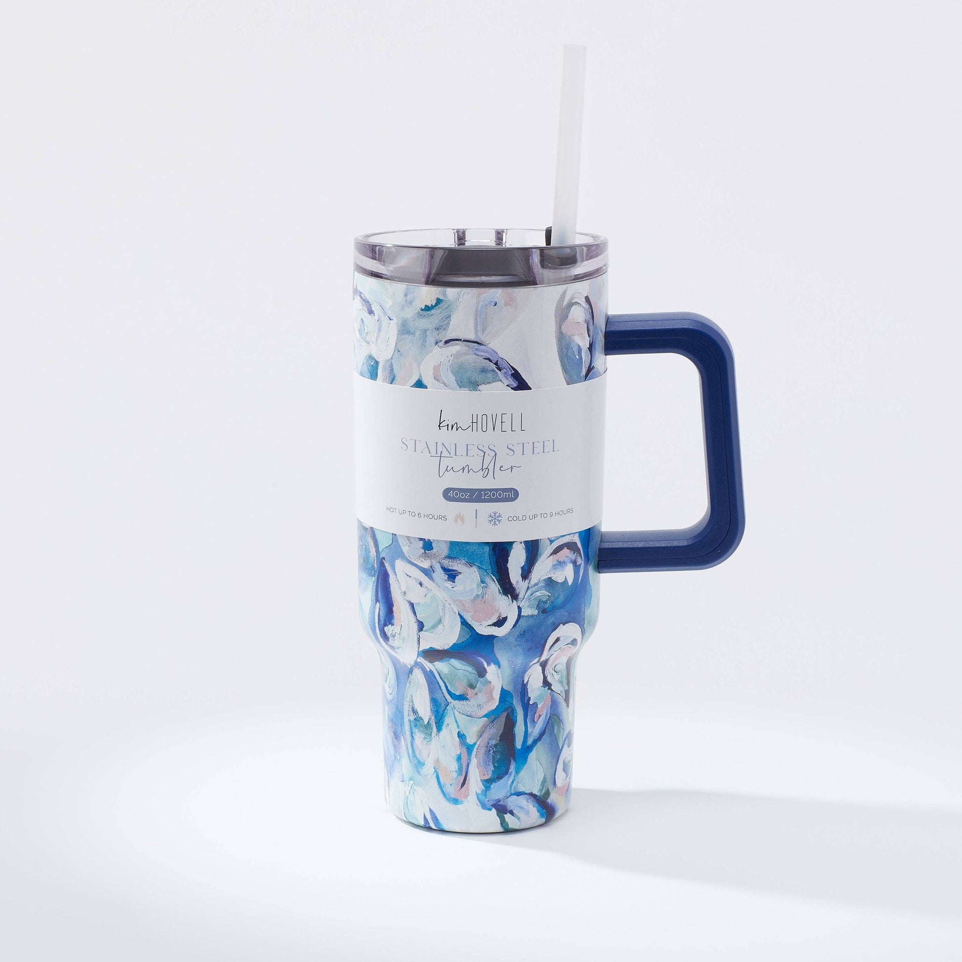 Azul Oysters 40-oz Insulated Tumbler - Kim Hovell Art - Mellow Monkey