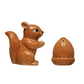 Ceramic Squirrel and Acorn Salt & Pepper Shakers - 3-in - Mellow Monkey