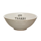 Give Thanks - Stoneware Bowl with Stamped Saying - 4-in - Mellow Monkey