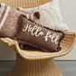 Hello Fall - Stonewashed Cotton Tufted Lumbar Pillow - 20-in - Mellow Monkey