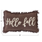 Hello Fall - Stonewashed Cotton Tufted Lumbar Pillow - 20-in - Mellow Monkey