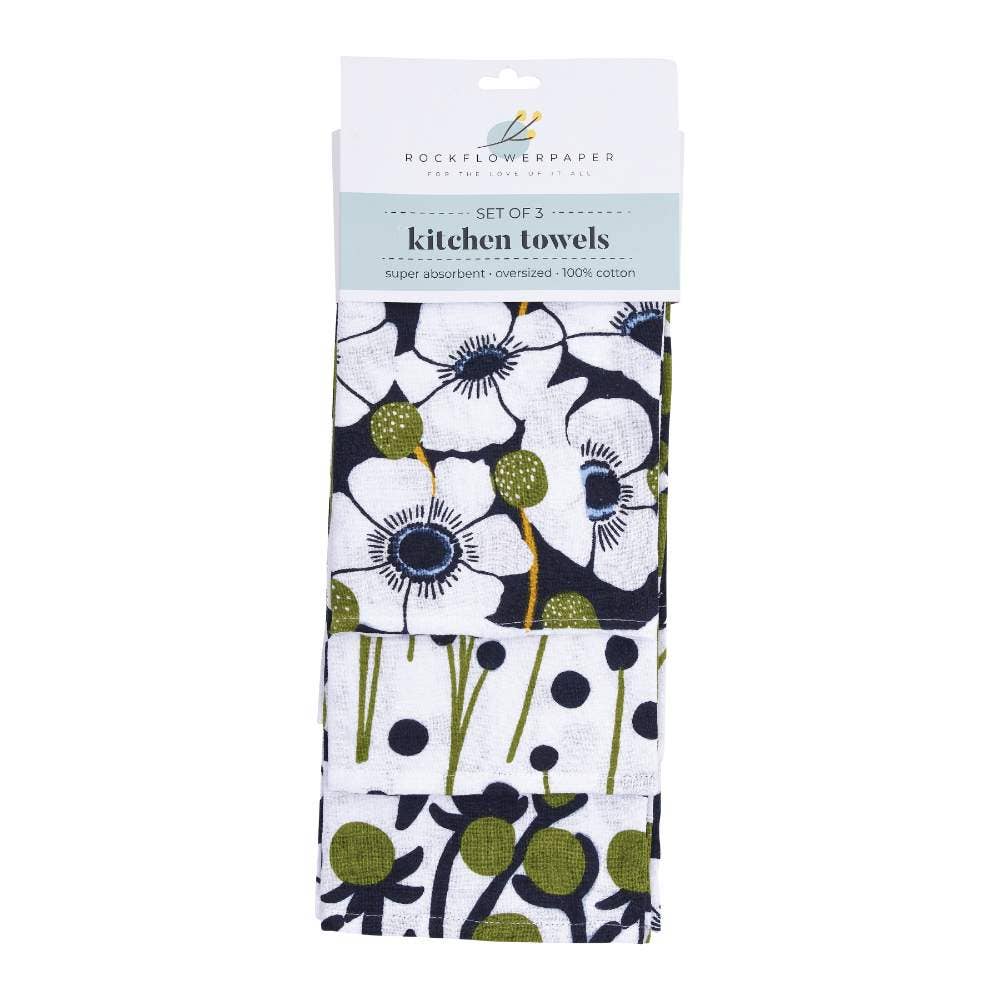 Windflower - Kitchen Towels - Set of 3 - Mellow Monkey