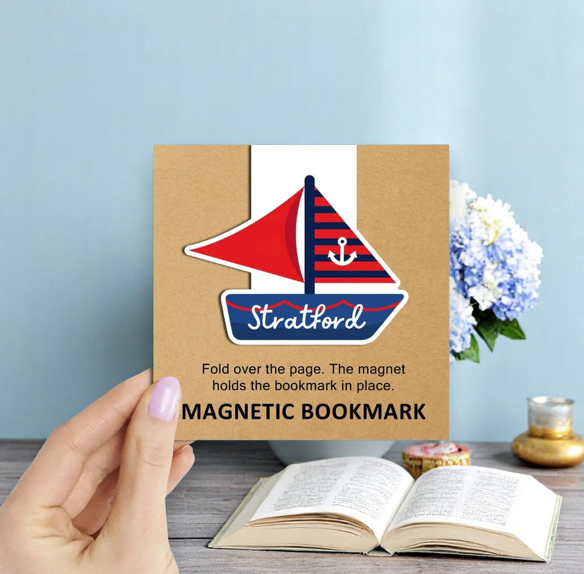 Stratford Sailboat - Magnetic Bookmark - 3-in - Mellow Monkey