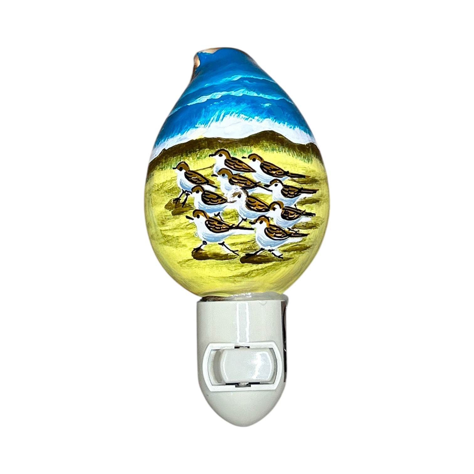 Sandpiper Cluster - Cowrie Shell Painted Night Light - Mellow Monkey