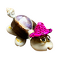 Purple Snakehead Cowry Shell Mini Turtle Figurine - Mellow Monkey