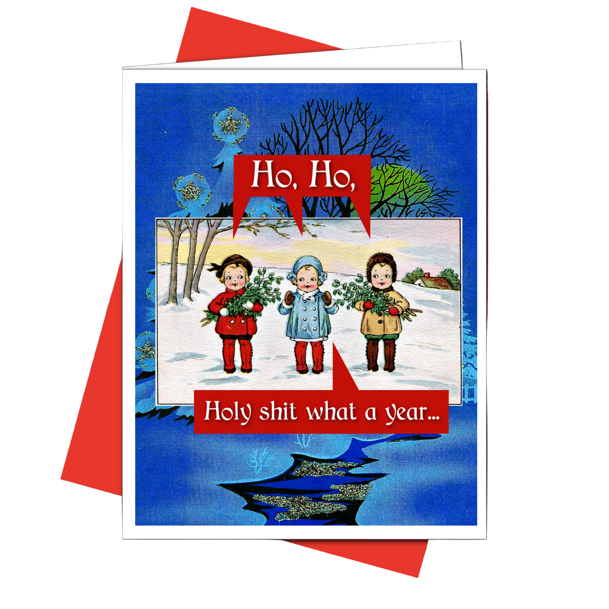 What A Year...  Christmas Card - Mellow Monkey