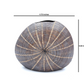 Diva Round - Handcrafted Porcelain Bud Vase - Taupe with Cream Lines - 4.7 x 2.4 x 4 in - Mellow Monkey