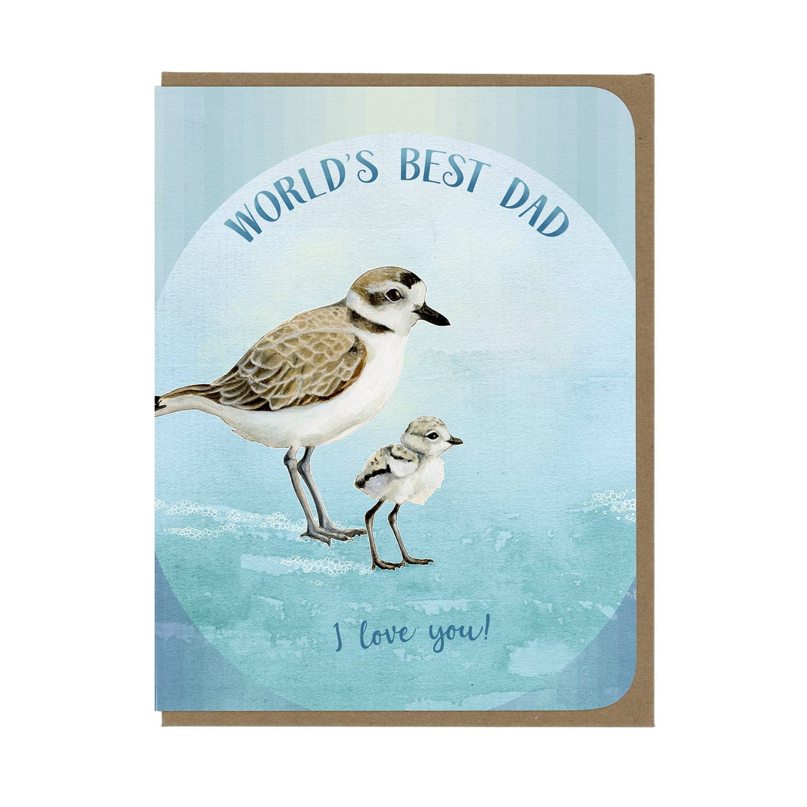 Father's Day Snowy Plovers - Love You Dad - Greeting Card   - Mellow Monkey