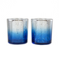 Blue Ombre Mercury Glass Votive Holder - 2.9-in - Mellow Monkey