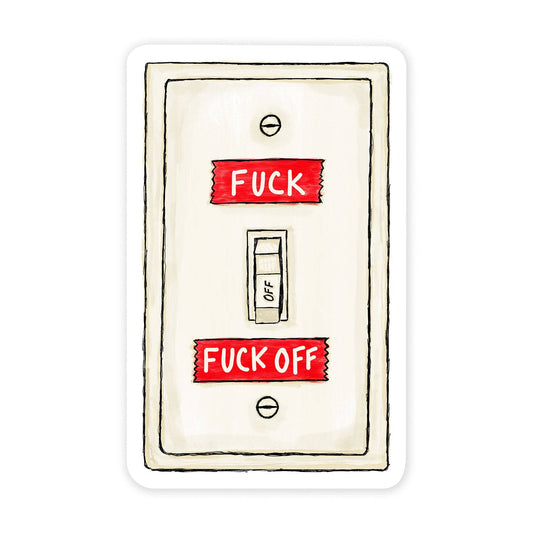 Fuck On/Off - Mini Sticker #11 - Mellow Monkey
