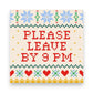 Please Leave By 9 PM - Cocktail Beverage Napkins - 20 Count