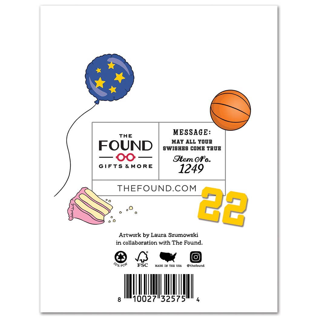 Caitlin Basketball Birthday Card - Mellow Monkey