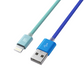 Apple Mfi Certified Lightning Cable 4-ft USB to Lightning - Fast Charging & Syncing - Ombre Blue - Mellow Monkey