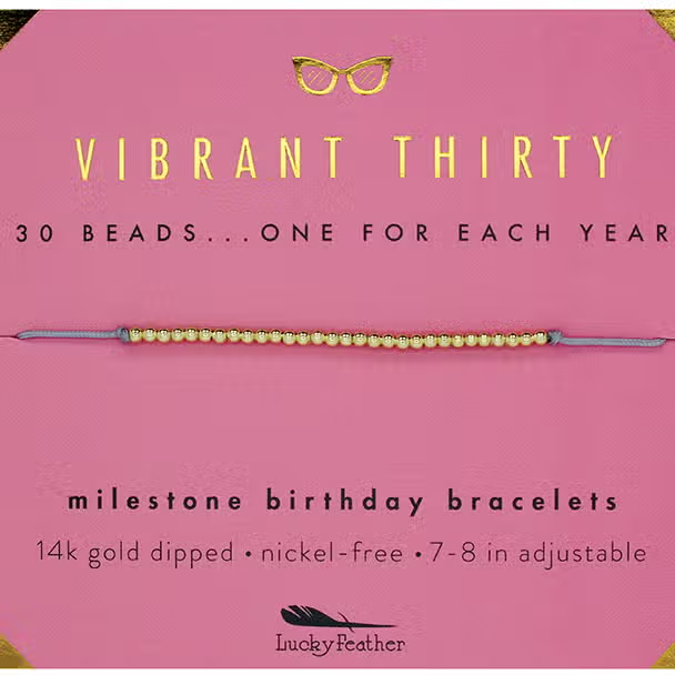 Vibrant Thirty - Gold Sentiments Bracelet - Mellow Monkey