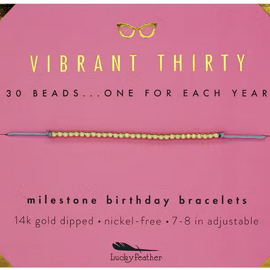 Vibrant Thirty - Gold Sentiments Bracelet - Mellow Monkey