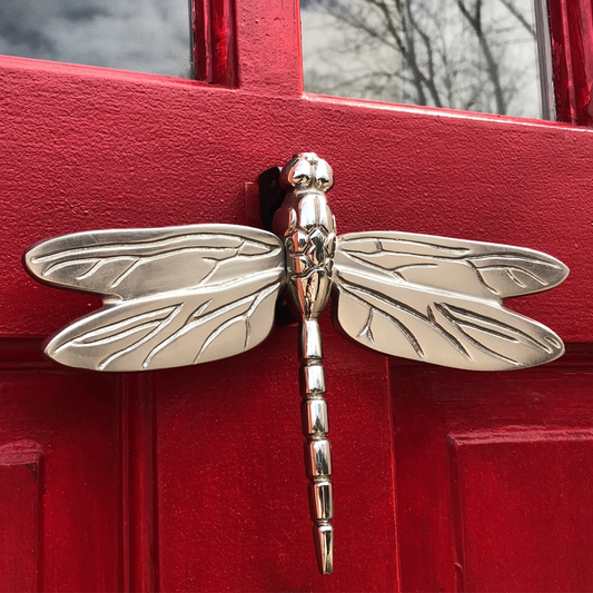 Dragonfly Door Knocker - Nickel Silver - Mellow Monkey