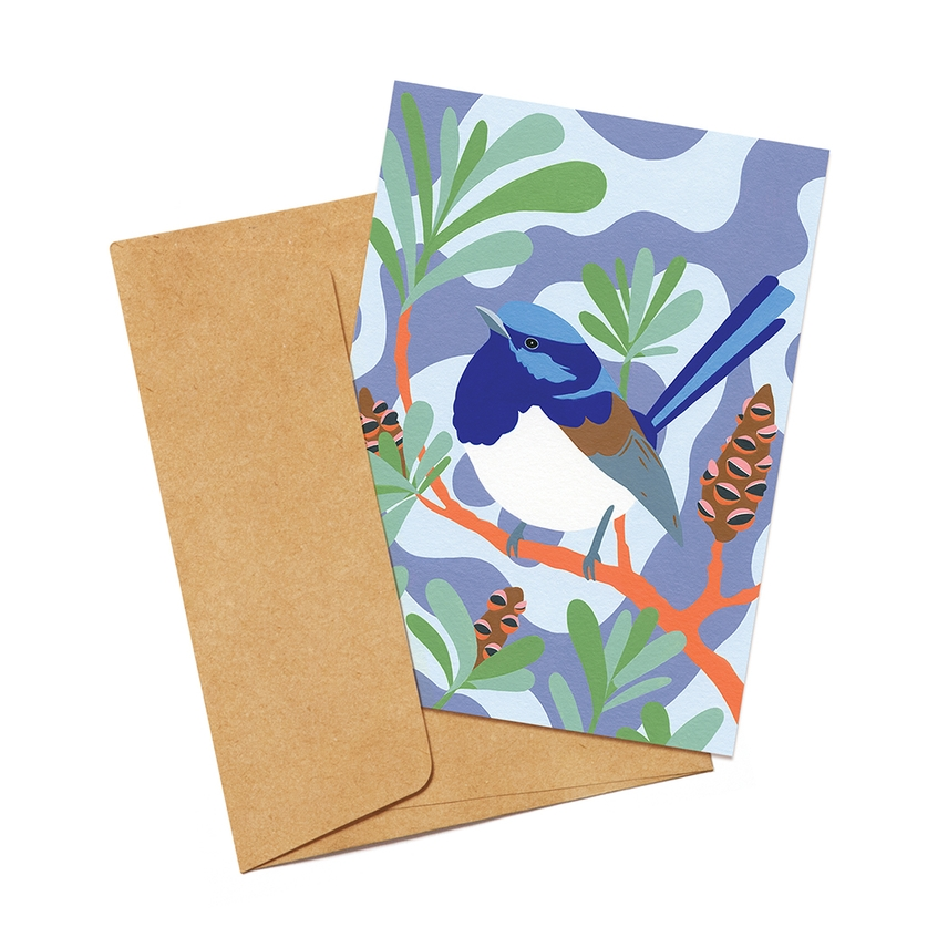 Cheerful Wren Greeting Card - Mellow Monkey