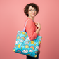 Weather Buds Tote Bag - Zippered Pocket - Washable - Mellow Monkey