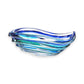 Aqua Wave Bowl Venetian Crystal Glass - 10-in - Mellow Monkey