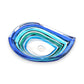 Aqua Wave Bowl Venetian Crystal Glass - 10-in - Mellow Monkey