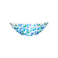 Aqua Tree of Life Venetian Glass Oval Serving Bowl - 13-in - Mellow Monkey