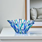 Aqua Samba Bowl - Venetian Glass - 8-1/4-in - Mellow Monkey