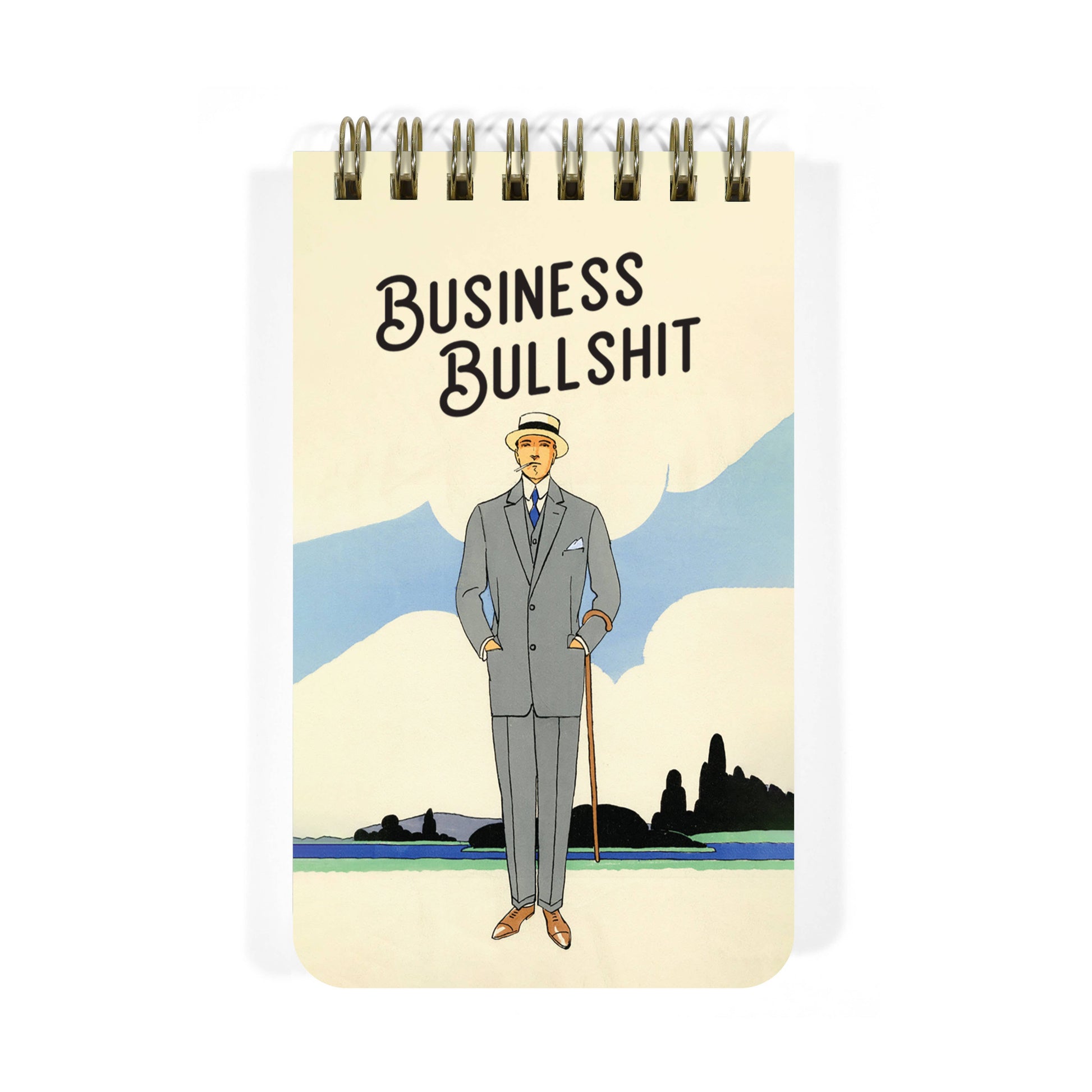Business Bullshit - Funny 3x5 Spiral Memo Notepad - Mellow Monkey