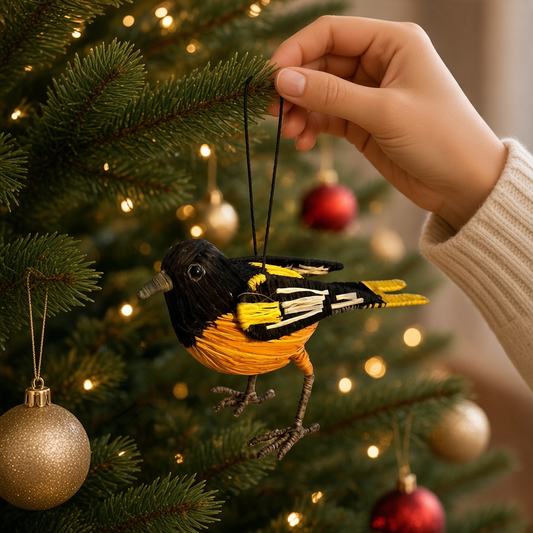 Baltimore Oriole Bird Ornament - 5-in