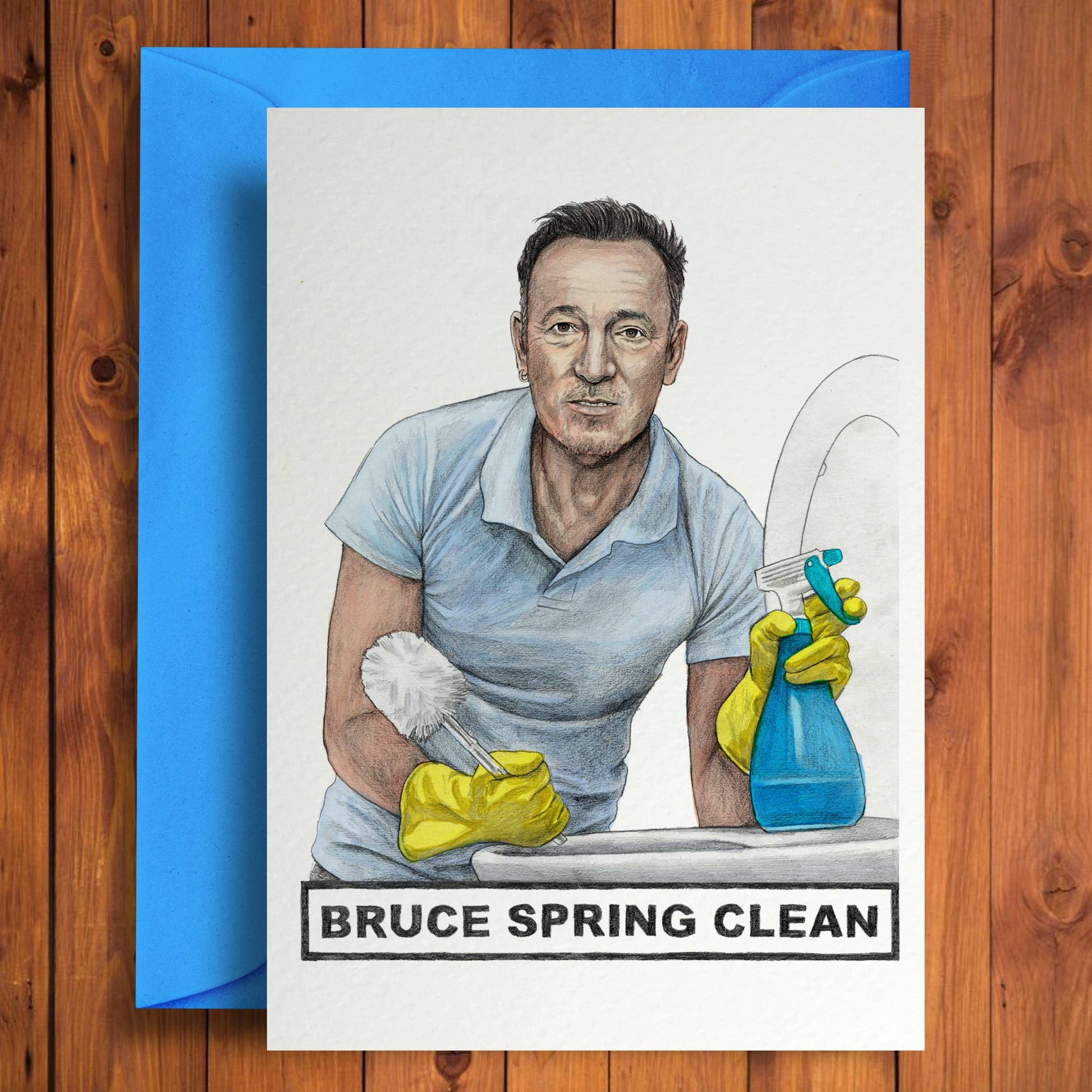 Bruce Spring Clean - Greeting Card - Mellow Monkey