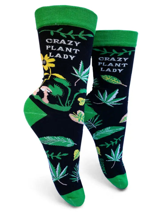Crazy Plant Lady - Women's Crew Socks - Mellow Monkey