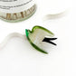 Mini Swallow Bird Acetate Hair Claw Clip –Summer Charm: Green - Mellow Monkey