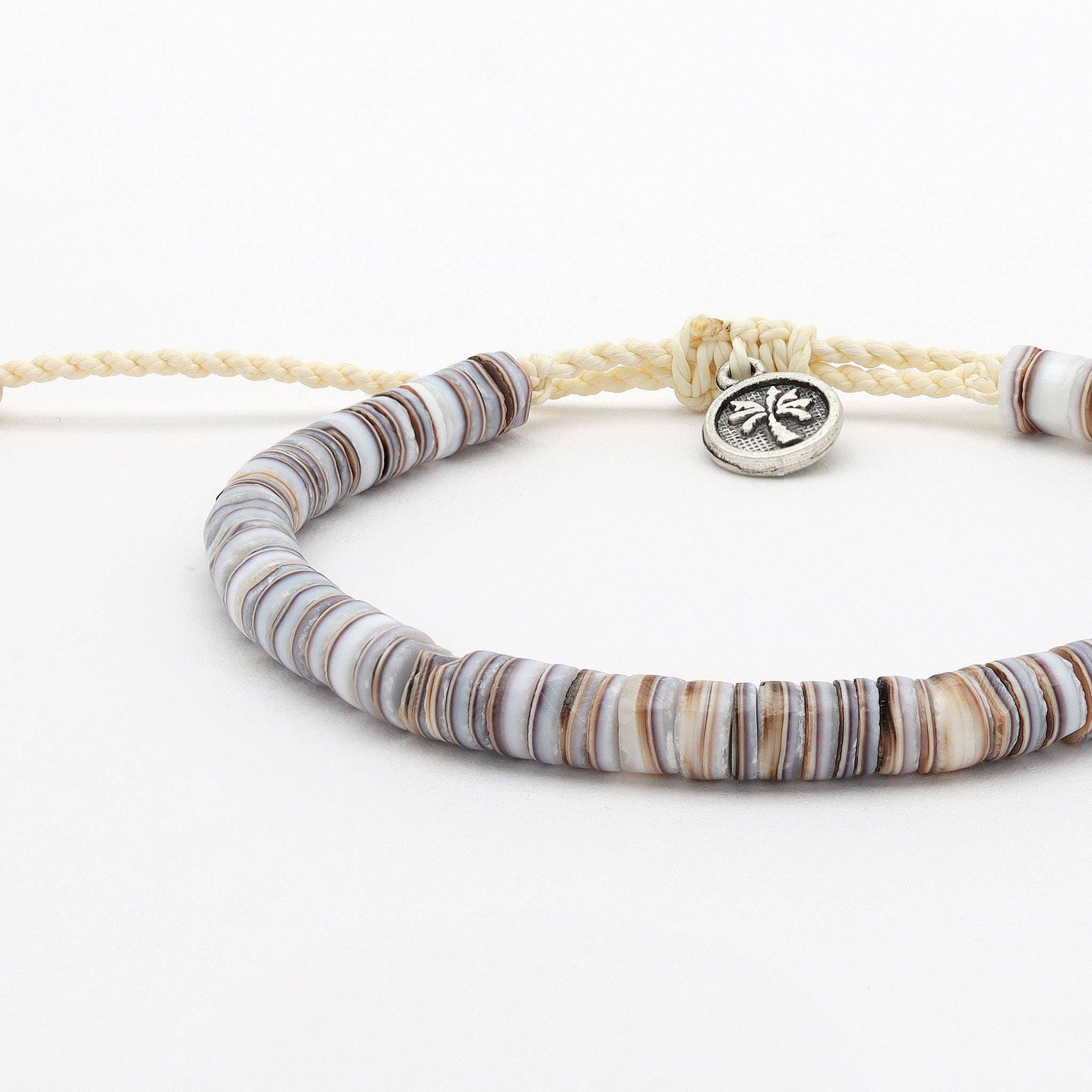 Pakui Natural Bead Anklet - Light Brown - Mellow Monkey
