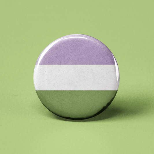 Genderqueer Flag Pinback Button - 1.25" - Mellow Monkey