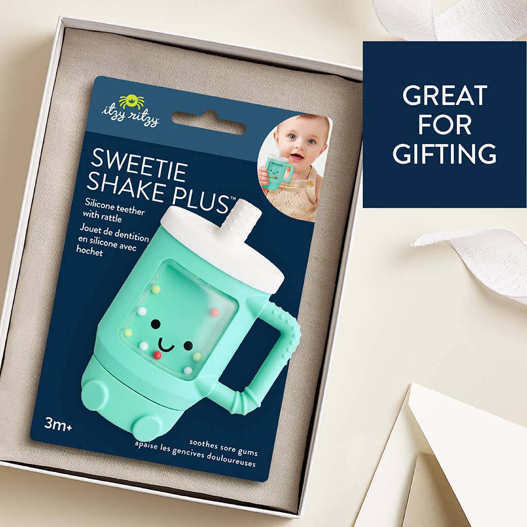 Sweetie Shake Plus™ - Tumbler Teething + Rattle Toy - Mellow Monkey