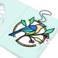 Wishing You Peace Bluebird Suncatcher Card - Mellow Monkey